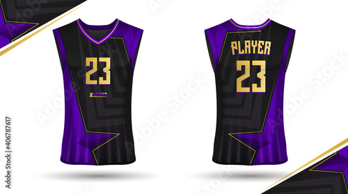 Basketball shirt design, front and back