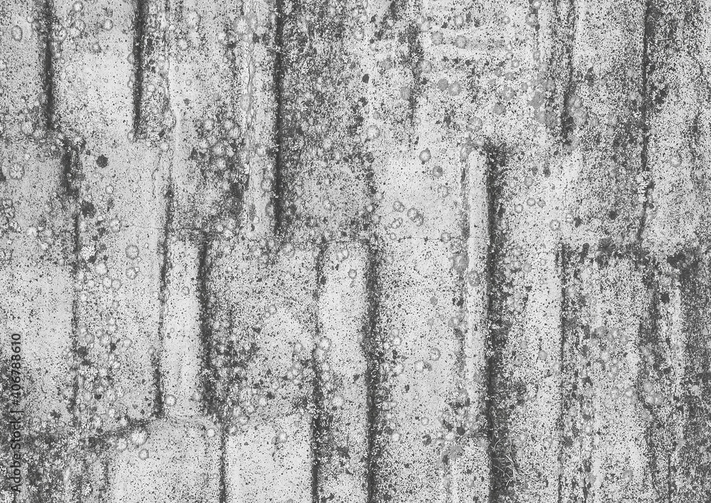 Fototapeta premium Old white abstract stone fence wall texture background