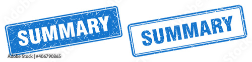 summary stamp set. summary square grunge sign