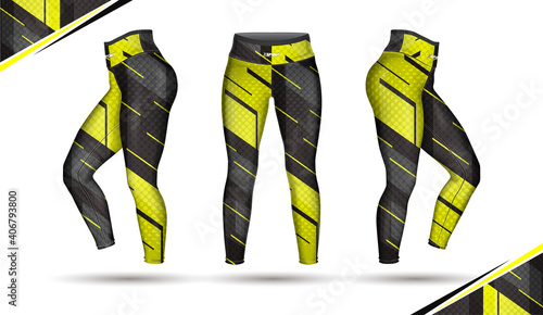 leggings pants training fashion illustration vector with mold