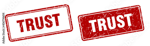 trust stamp set. trust square grunge sign
