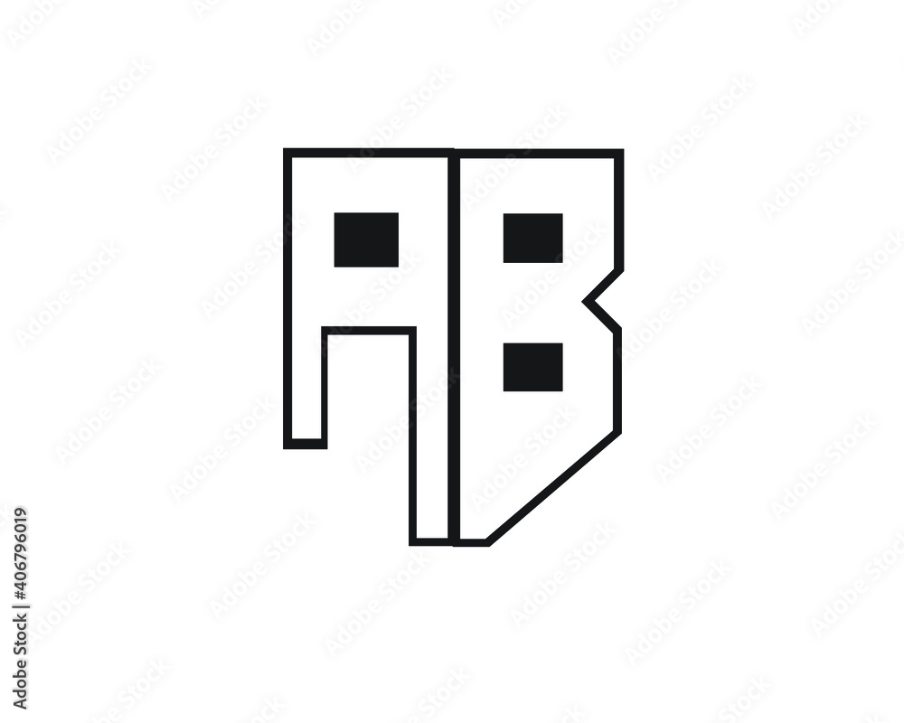 a and b initial logo designs and vreative logo designs