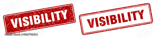 visibility stamp set. visibility square grunge sign