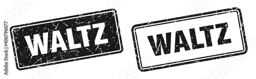 waltz stamp set. waltz square grunge sign