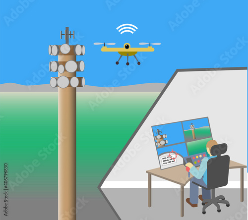 5G technology enables use of drones for long distance inspection. New network exposure capabilities with improved video quality. Use case with a drone remotely controlled from a drone application.
