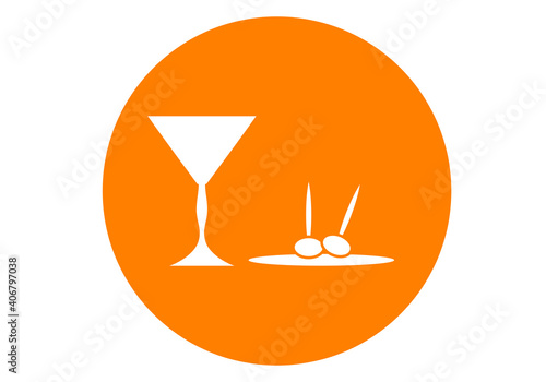 Entrantes, aperitivos, coctel, vermut, pinchos, tapas o piscolabis. Icono de recetas