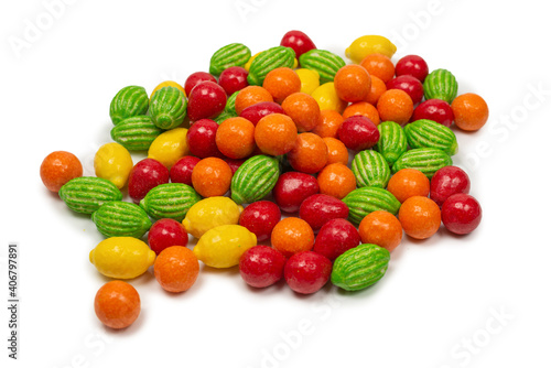 Chewing gums isolated on white background.