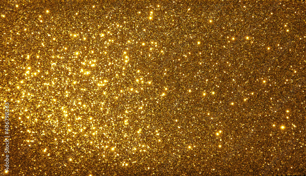 Golden Glitter Background texture.