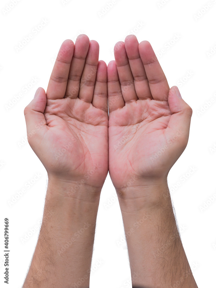 Hand of muslim people praying light background - Image Hand of muslim people praying light background - Image