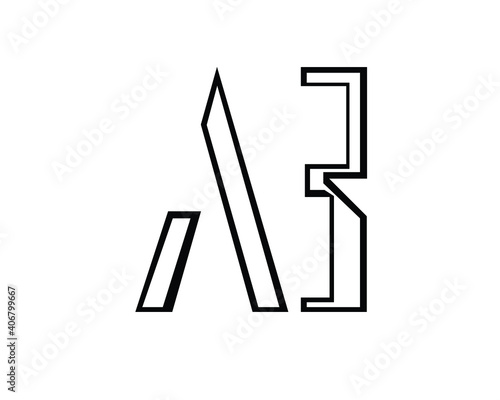 a and b initial logo designs and vreative logo designs
