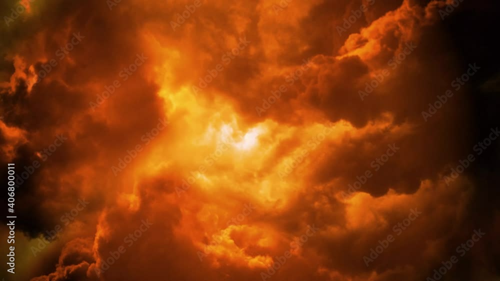Flying through a lightning dust storm. Mad Max style red apocalyptic storm fly through with lightning. 4K realistic clouds animation animation Flying through a lightning dust storm. Mad Max style red apocalyptic storm fly through with lightning. 4K realistic clouds animation animation