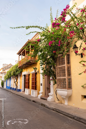 street in the old city Cartagena