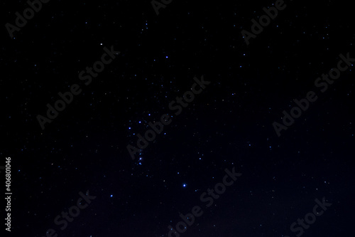 Mysterious and beautiful constellation of Orion during cold night, Poland