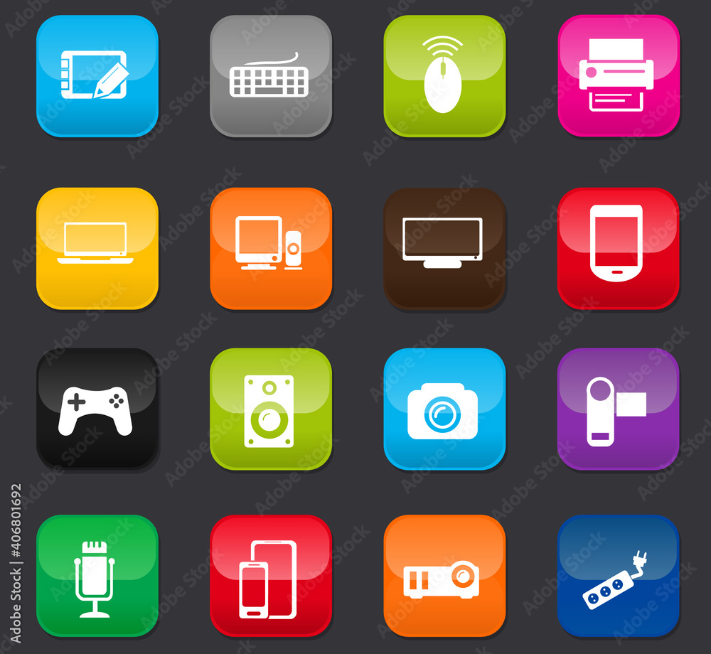 Devices icons set Devices icons set