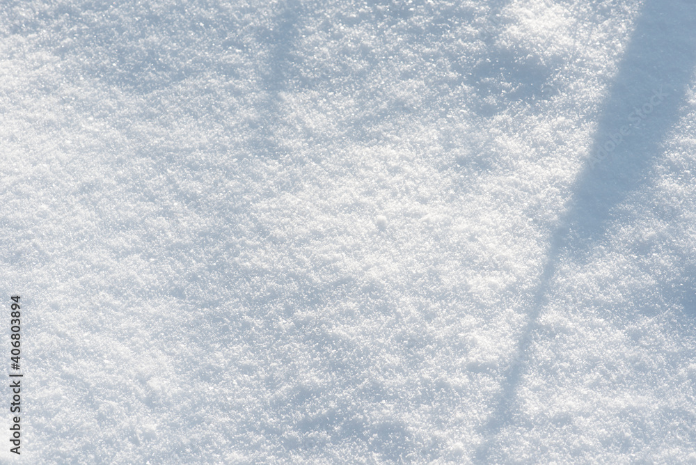 Fototapeta premium Background from fluffy snow close-up.