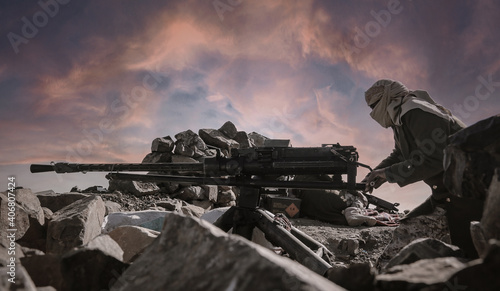 Photos Soldier fighting in the ranks of the legitimate army against Al-Houthi militia i