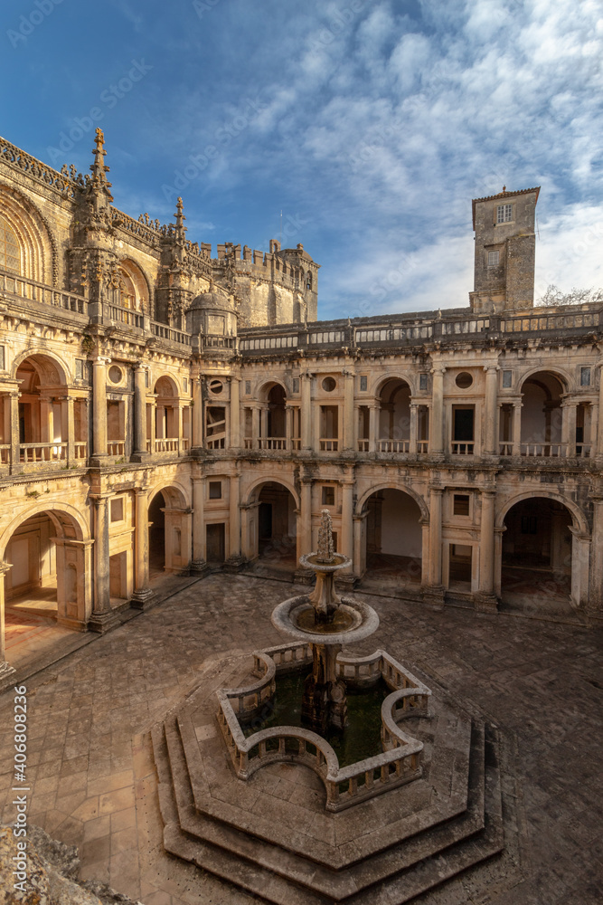 Cloister D. João lll, Convent of Christ, in the city of Tomar Portugal