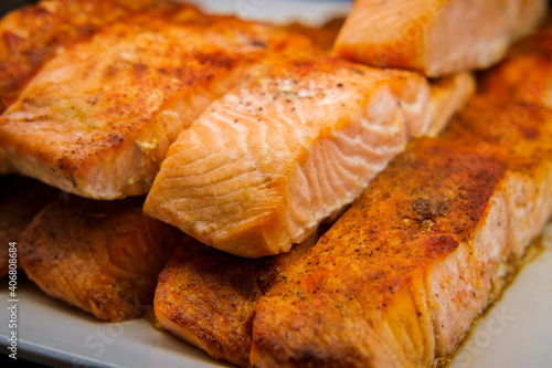 Grilled Salmon Display