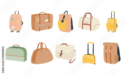 bags symbol collection vector design