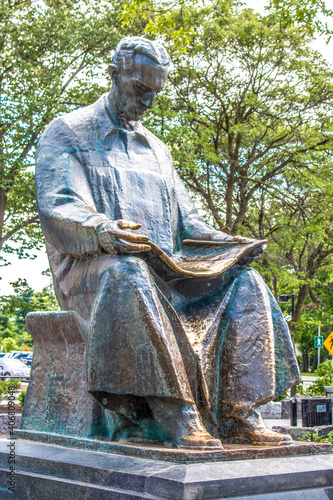 Statue of Nikola Tesla State Park Niagara Falls New York USA photo