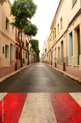Crossing path on street in Menorca