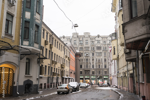 old street in Moscow, Russia.