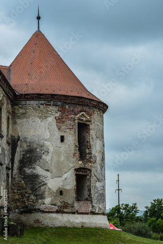 Architectural monument undergoing reconstruction photo