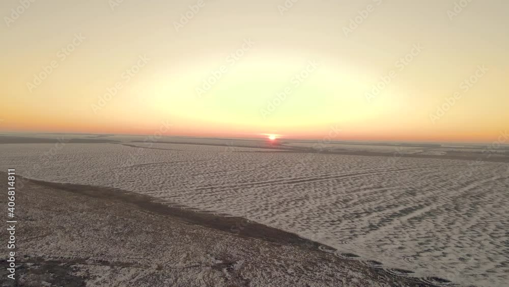 flying over beautiful winter wildlife in the Russian outback flying over beautiful winter wildlife in the Russian outback