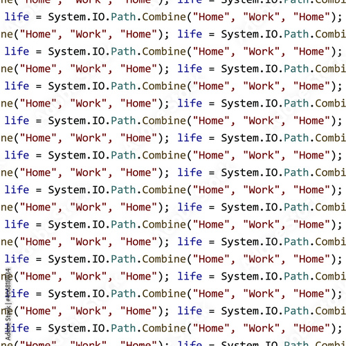 Pattern for the programmer. life = System.IO.Path.Combine( "Home", "Work", "Home" ); All my life in one command. Vector stock illustration eps 10.