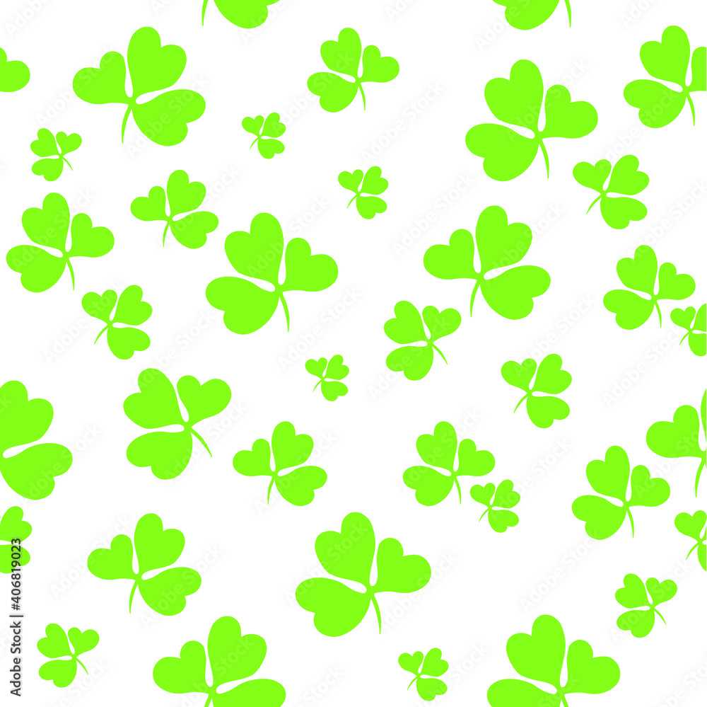 St. Patrick's Day pattern vector. beer festival. Illustration of a clover on a white background. Luck pattern. The symbol of success is clover. St. Patrick's Day pattern vector. beer festival. Illustration of a clover on a white background. Luck pattern. The symbol of success is clover.