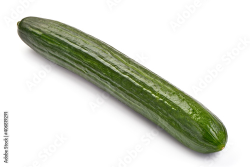 Fresh cucumber, isolated on white background