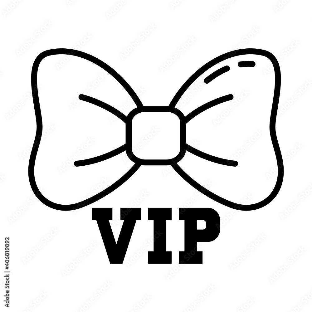 Vip decorative tuxedo bow tie, line style Vip decorative tuxedo bow tie, line style