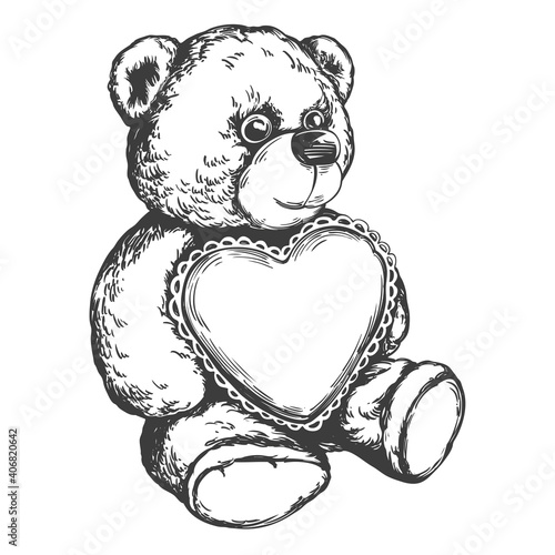 easy cute easy teddy bear drawing - Clip Art Library