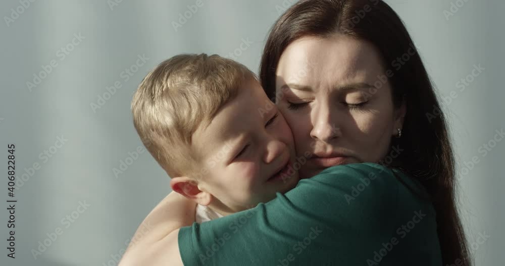 Portrait of Mother and Crying Child Shot Indoors on Red Camera
Portrait of Mother and Crying Child Shot Indoors on Red Camera