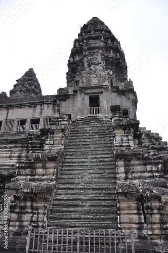 Vertical view of the temples and ruins at Angkor Wat