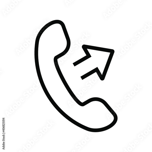 Outgoing call symbol. Vector telephone icon