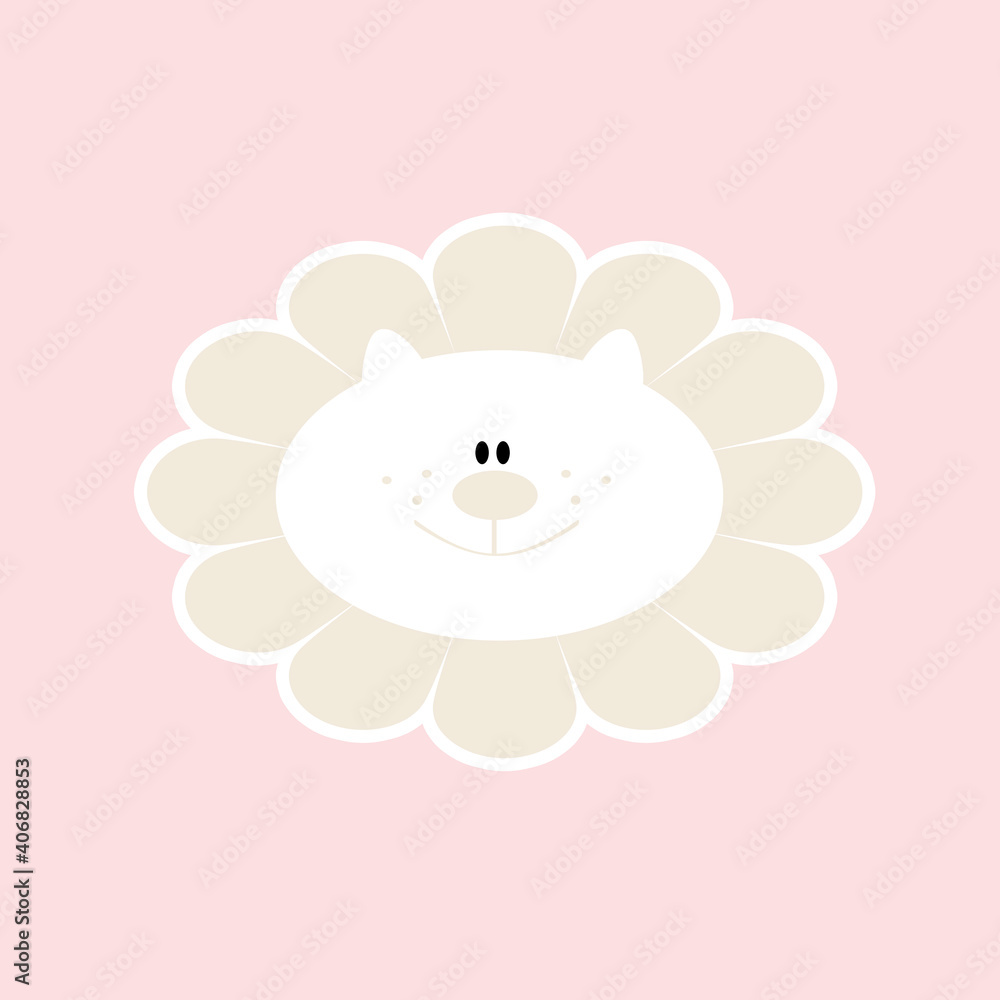 Sweet little lion for baby cards as vector illustration. Cute animal cartoons. Sweet little lion for baby cards as vector illustration. Cute animal cartoons.