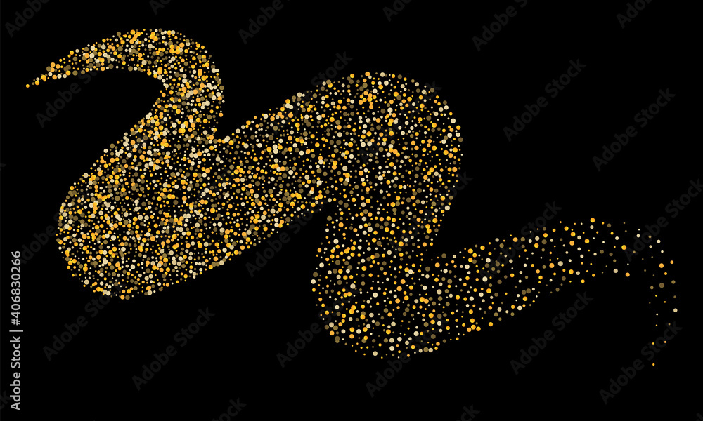 Gold glitter confetti on a black background. Shiny particles scattered, sand. Decorative element. Luxury background for your design, cards, invitations, vector Gold glitter confetti on a black background. Shiny particles scattered, sand. Decorative element. Luxury background for your design, cards, invitations, vector