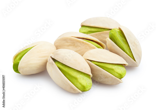 Wallpaper Mural Delicious pistachios, isolated on white background Torontodigital.ca
