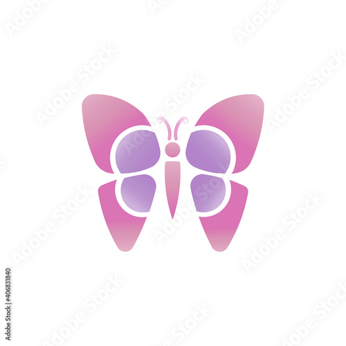 Butterfly Pretty Logo design vector graphic