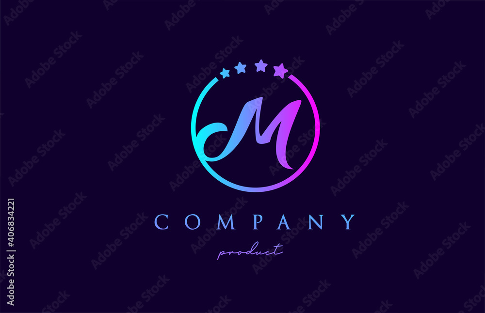 M alphabet letter logo for corporate and company. Design with circle and star in simple black and white colors. Can be used for a luxury brand M alphabet letter logo for corporate and company. Design with circle and star in simple black and white colors. Can be used for a luxury brand