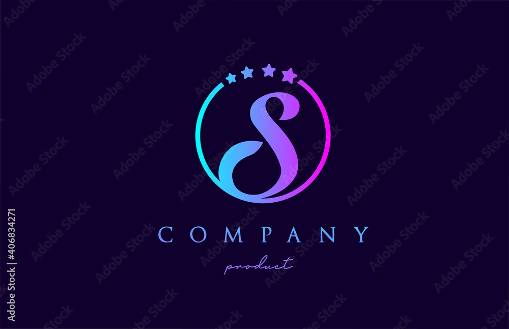 S alphabet letter logo for corporate and company. Design with circle and star in simple black and white colors. Can be used for a luxury brand S alphabet letter logo for corporate and company. Design with circle and star in simple black and white colors. Can be used for a luxury brand