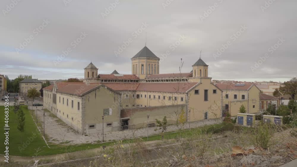 General shot of Segovia jail with slider movement General shot of Segovia jail with slider movement