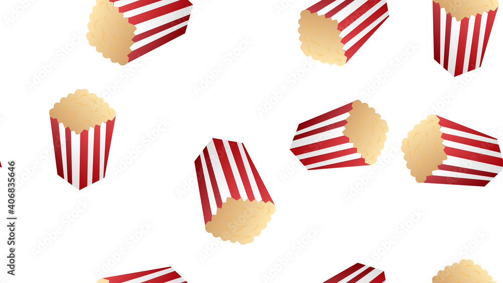 Popcorn icon seamless pattern background. Business concept vector illustration. Popcorn symbol pattern Popcorn icon seamless pattern background. Business concept vector illustration. Popcorn symbol pattern