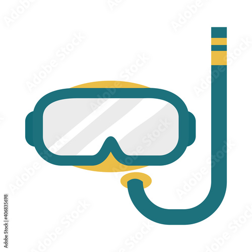 snorkel mask icon, colorful design