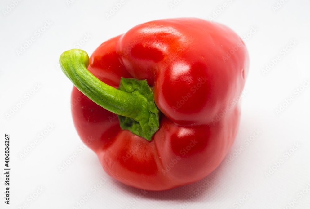 red bell pepper isolated on white red bell pepper isolated on white