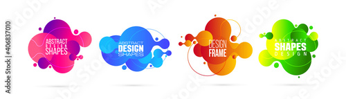 vector illustration. modern organic liquid. graphic frame design for text.