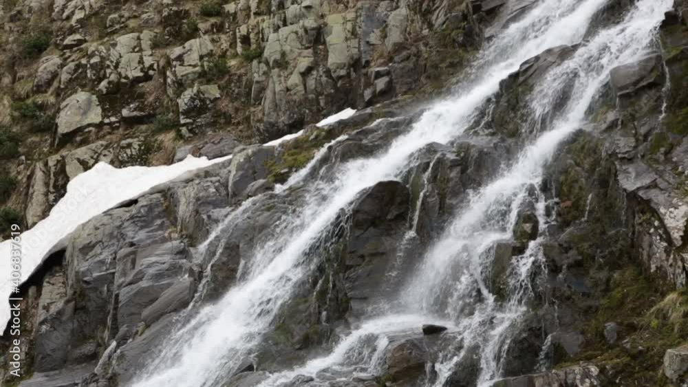 Beautiful landscape with a waterfall in the mountains of the Central Caucasus
Beautiful landscape with a waterfall in the mountains of the Central Caucasus