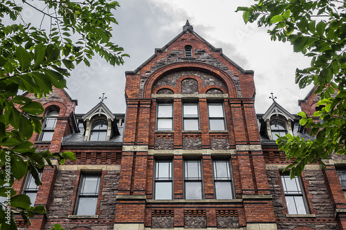 Photography View fragment of historic Ihnatowycz hall (now Royal conservatory of music) building in Toronto, Ontario, Canada