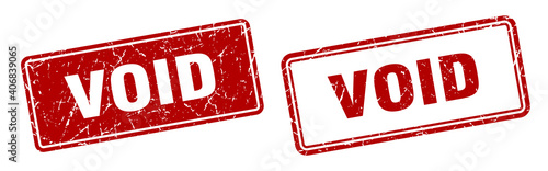 void stamp set. void square grunge sign